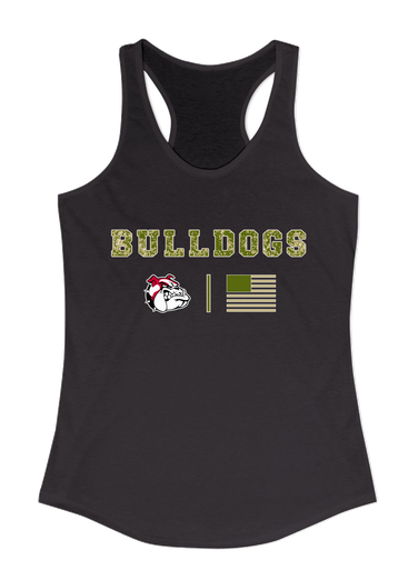 Oak Hills Bulldogs Camo Flag Women's Tank Top