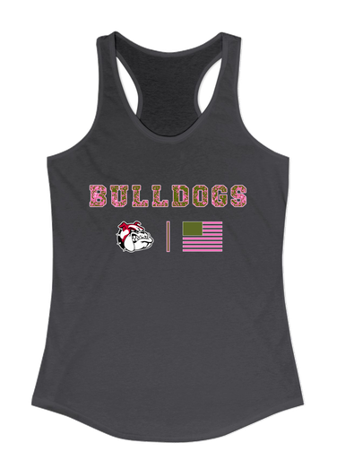 Oak Hills Bulldogs Pink Camo Flag Women's Tank Top