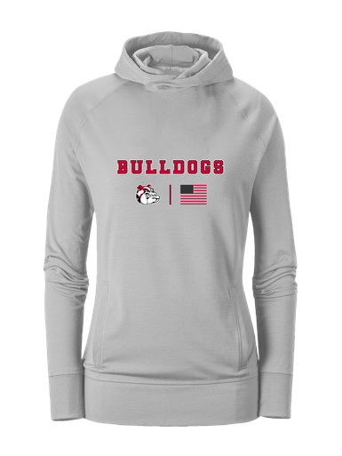 Oak Hills Bulldogs Team Colors Flag Women's Hoodie