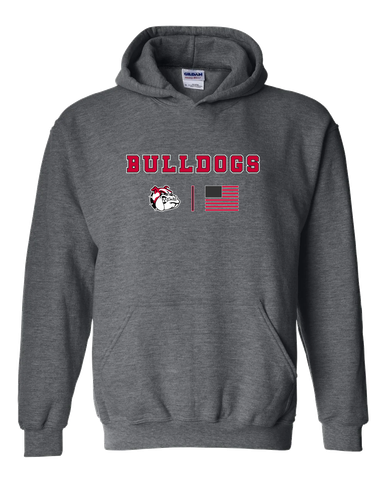 Oak Hills Bulldogs Team Colors Flag Men's Hoodie