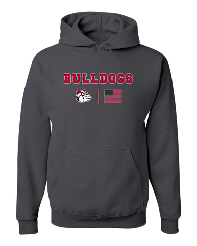 Oak Hills Bulldogs Team Colors Flag Men's Premium Hoodie