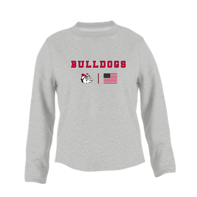 Oak Hills Bulldogs Team Colors Flag Women's Sweatshirt