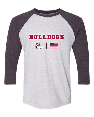 Oak Hills Bulldogs Team Colors Flag Men's Baseball T-Shirt