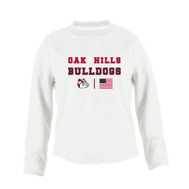 Oak Hills Bulldogs Spirit Flag Women's Sweatshirt