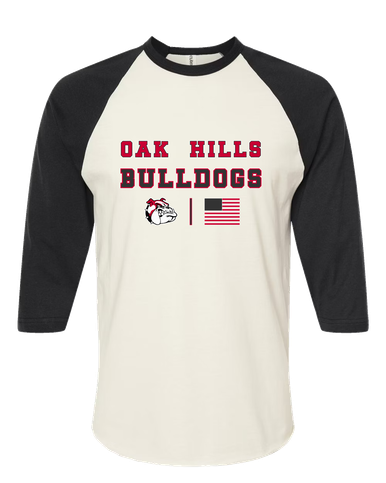 Oak Hills Bulldogs Spirit Flag Women's Baseball T-Shirt