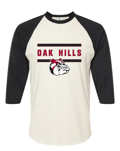 Oak Hills Bulldogs Mascot #4 Women's Baseball T-Shirt