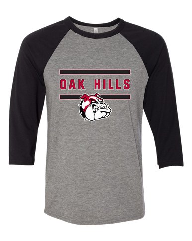 Oak Hills Bulldogs Mascot #4 Men's Baseball T-Shirt