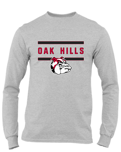 Oak Hills Bulldogs Mascot #4 Men's LS T-Shirt