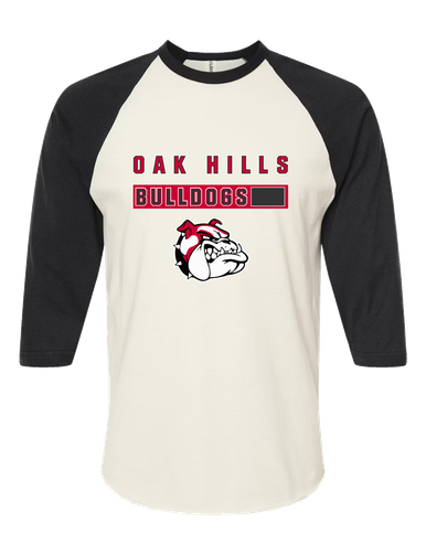 Oak Hills Bulldogs Mascot #7 Men's Baseball T-Shirt
