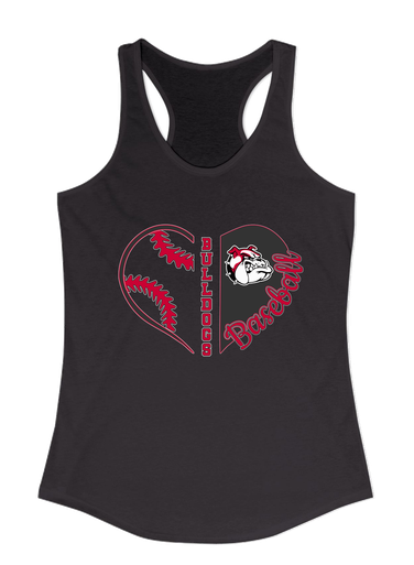Oak Hills Bulldogs Heart Baseball Women's Tank Top
