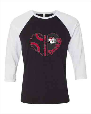 Oak Hills Bulldogs Heart Baseball Women's Baseball T-Shirt