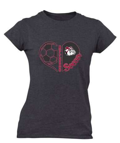 Oak Hills Bulldogs Heart Soccer Women's Premium SS T-Shirt