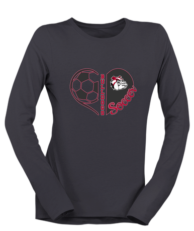 Oak Hills Bulldogs Heart Soccer Women's LS T-Shirt