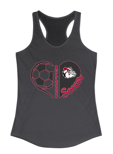 Oak Hills Bulldogs Heart Soccer Women's Tank Top