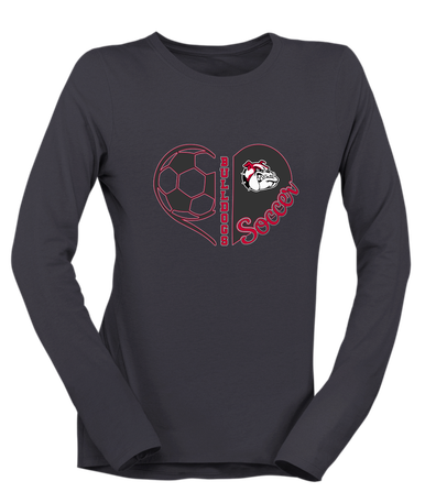Oak Hills Bulldogs Heart Soccer Women's Premium LS T-Shirt
