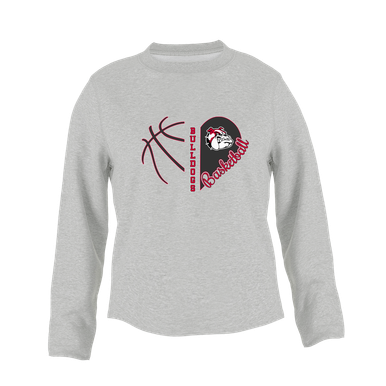 Oak Hills Bulldogs Heart Basketball Women's Sweatshirt