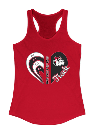 Oak Hills Bulldogs Heart Track Women's Tank Top