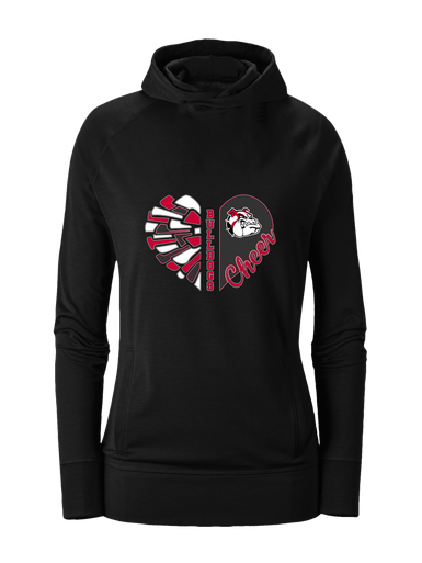 Oak Hills Bulldogs Heart Cheer Women's Hoodie