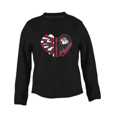 Oak Hills Bulldogs Heart Cheer Women's Sweatshirt