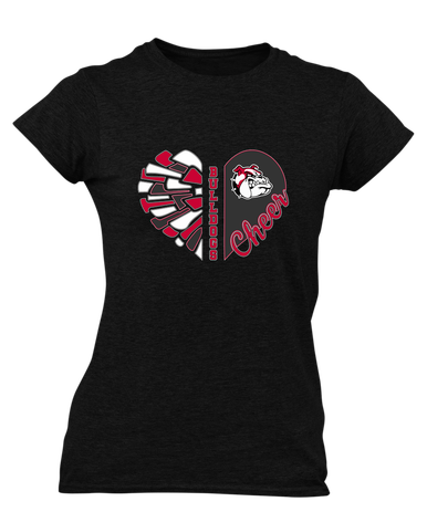 Oak Hills Bulldogs Heart Cheer Women's Premium SS T-Shirt