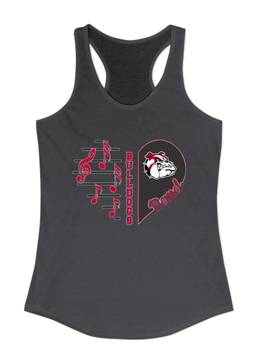 Oak Hills Bulldogs Heart Band Women's Tank Top