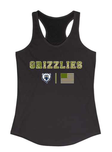 Spring Valley Grizzlies Camo Flag Women's Tank Top