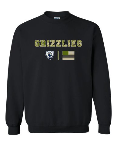 Spring Valley Grizzlies Camo Flag Men's Sweatshirt