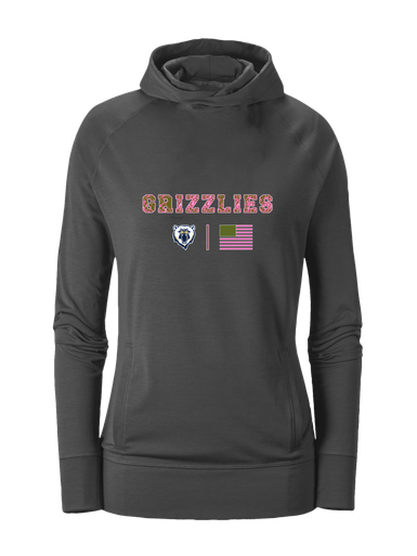 Spring Valley Grizzlies Pink Camo Flag Women's Hoodie