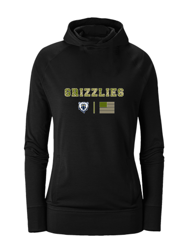 Spring Valley Grizzlies Camo Flag Women's Hoodie