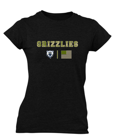 Spring Valley Grizzlies Camo Flag Women's Premium SS T-Shirt