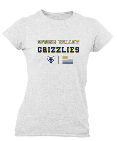 Spring Valley Grizzlies Spirit Flag Women's Premium SS T-Shirt
