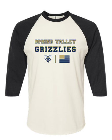 Spring Valley Grizzlies Spirit Flag Women's Baseball T-Shirt