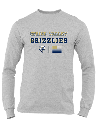 Spring Valley Grizzlies Spirit Flag Men's LS T-Shirt