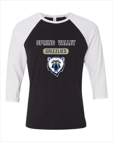 Spring Valley Grizzlies Mascot #3 Men's Baseball T-Shirt