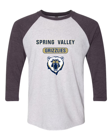 Spring Valley Grizzlies Mascot #3 Women's Baseball T-Shirt