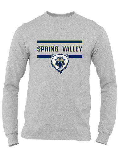 Spring Valley Grizzlies Mascot #4 Men's LS T-Shirt