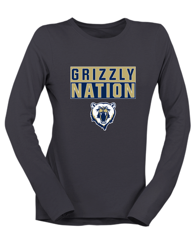Spring Valley Grizzlies Nation #1 Women's LS T-Shirt