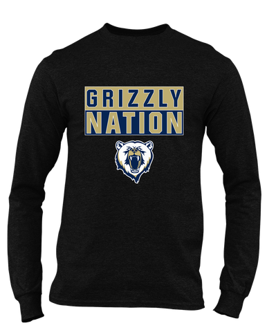 Spring Valley Grizzlies Nation #1 Men's LS T-Shirt