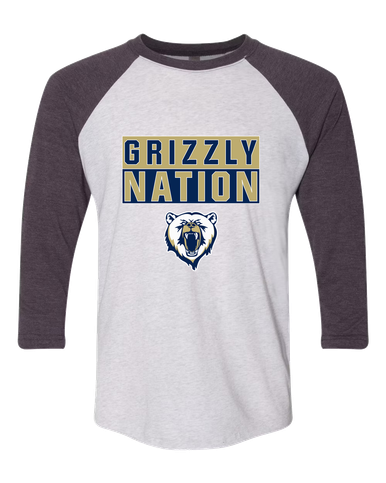 Spring Valley Grizzlies Nation #1 Women's Baseball T-Shirt