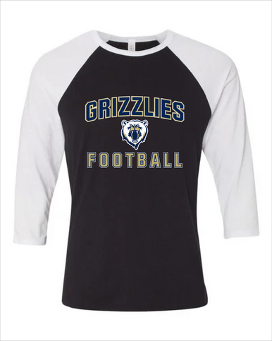 Spring Valley Grizzlies Football #1 Women's Baseball T-Shirt