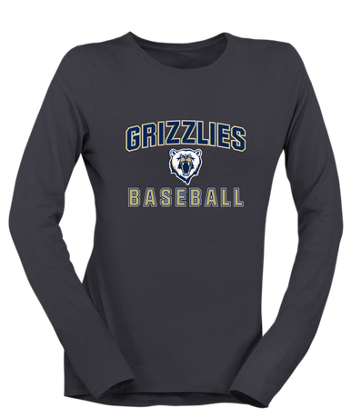 Spring Valley Grizzlies Baseball #1 Women's LS T-Shirt
