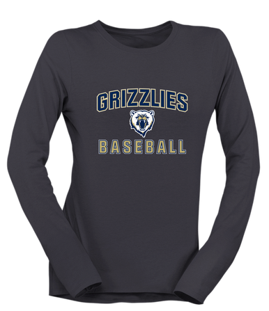Spring Valley Grizzlies Baseball #1 Women's Premium LS T-Shirt