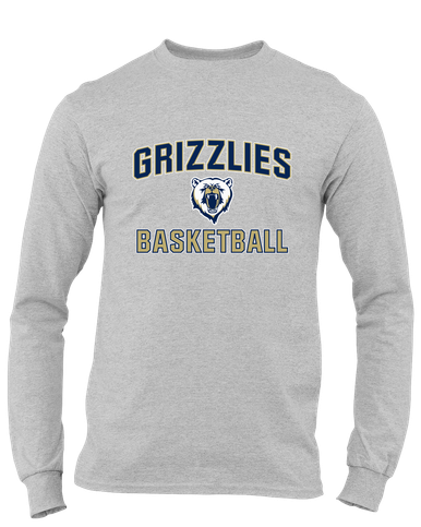 Spring Valley Grizzlies Basketball #1 Men's LS T-Shirt