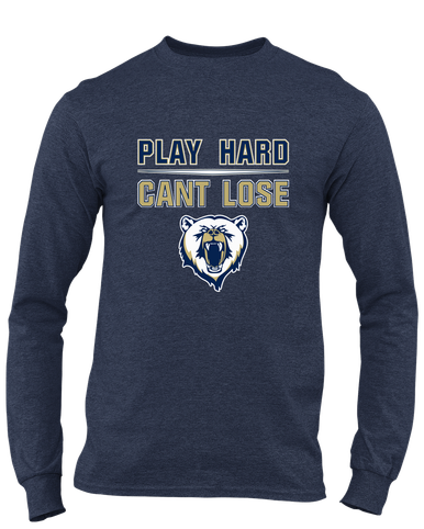 Spring Valley Grizzlies Play Hard, Can't Lose Men's LS T-Shirt