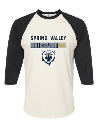 Spring Valley Grizzlies Mascot #7 Men's Baseball T-Shirt