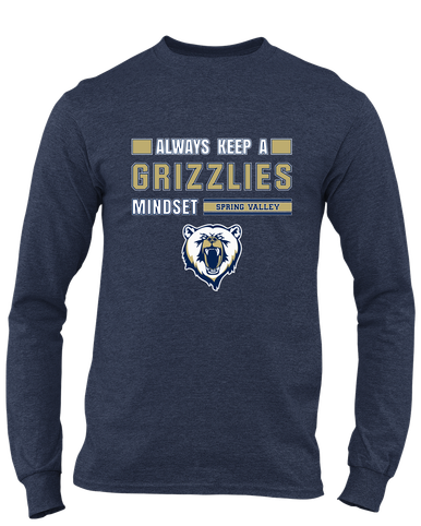 Spring Valley Grizzlies Mindset Men's LS T-Shirt
