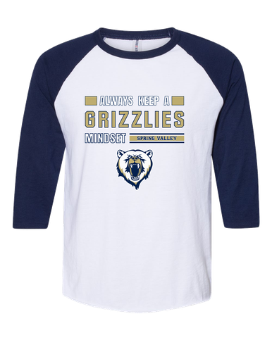 Spring Valley Grizzlies Mindset Men's Baseball T-Shirt