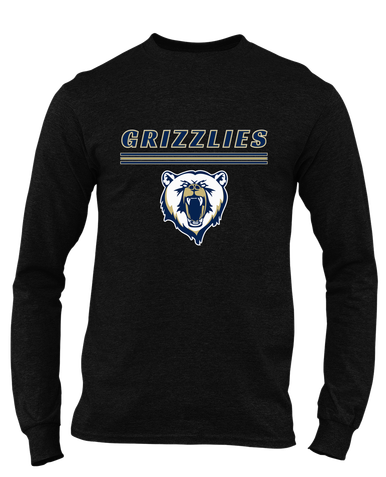 Spring Valley Grizzlies Mascot #8 Men's LS T-Shirt