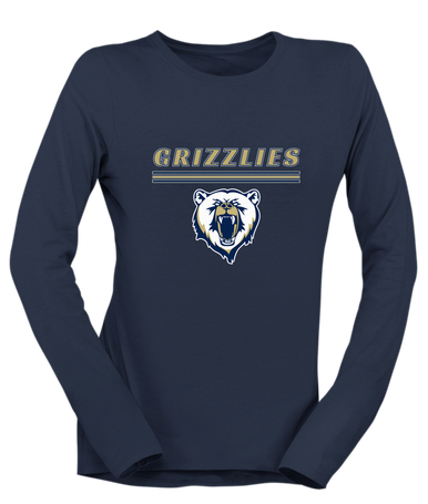 Spring Valley Grizzlies Mascot #8 Women's Premium LS T-Shirt