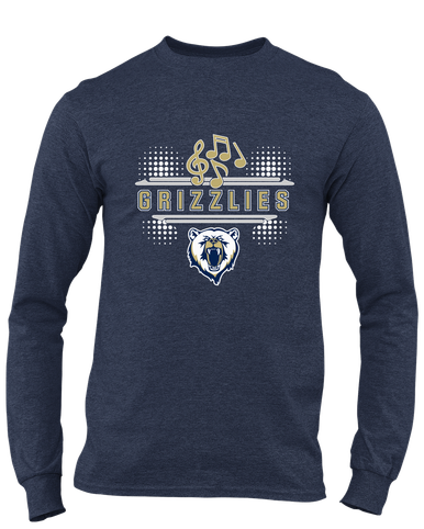 Spring Valley Grizzlies Band # 3 Men's LS T-Shirt